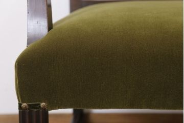 アンティーク家具　大正ロマン　古い木製のモダンなアンティークアームチェア(ソファ)(2)