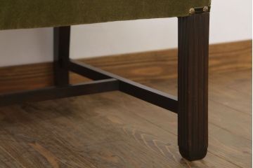 アンティーク家具　大正ロマン　古い木製のモダンなアンティークアームチェア(ソファ)(2)