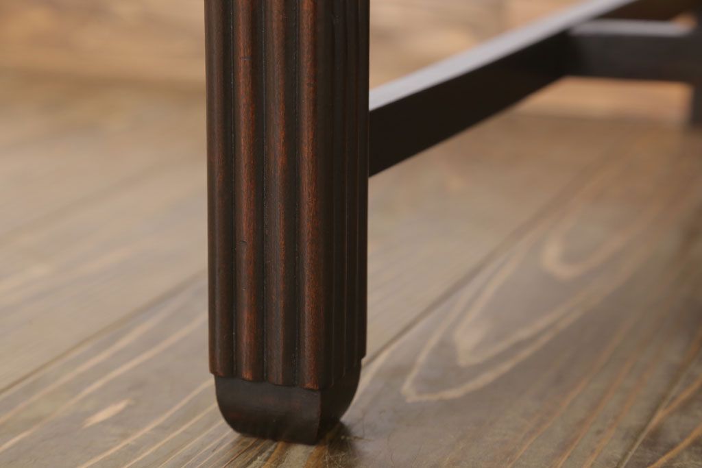 アンティーク家具　大正ロマン　古い木製のモダンなアンティークアームチェア(ソファ)(2)