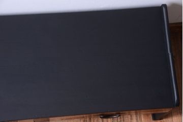 アンティーク家具　和製アンティークのブラックペイント文机