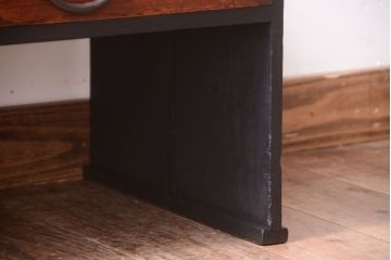 アンティーク家具　和製アンティークのブラックペイント文机
