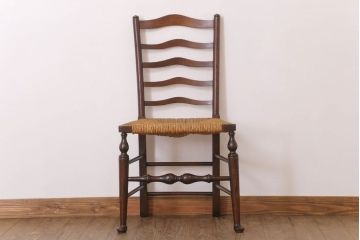 アンティーク家具　イギリス製　アンティーク　ペーパーコードチェア(1)