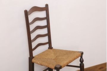 アンティーク家具　イギリス製　アンティーク　ペーパーコードチェア(1)