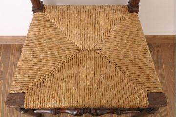 アンティーク家具　イギリス製　アンティーク　ペーパーコードチェア(1)