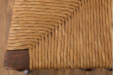 アンティーク家具　イギリス製　アンティーク　ペーパーコードチェア(1)