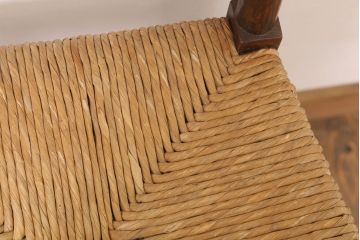 アンティーク家具　イギリス製　アンティーク　ペーパーコードチェア(1)