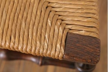 アンティーク家具　イギリス製　アンティーク　ペーパーコードチェア(1)