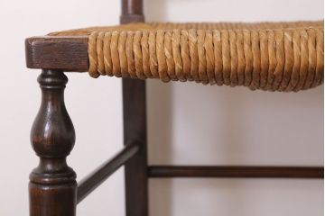 アンティーク家具　イギリス製　アンティーク　ペーパーコードチェア(1)