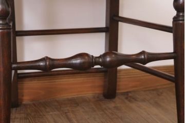 アンティーク家具　イギリス製　アンティーク　ペーパーコードチェア(1)