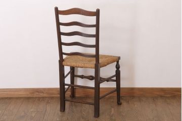 アンティーク家具　イギリス製　アンティーク　ペーパーコードチェア(1)