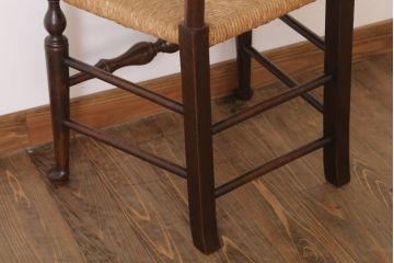 アンティーク家具　イギリス製　アンティーク　ペーパーコードチェア(1)