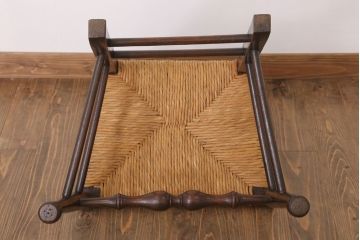 アンティーク家具　イギリス製　アンティーク　ペーパーコードチェア(1)