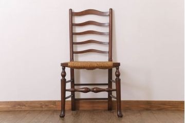 アンティーク家具　イギリス製　アンティーク　ペーパーコードチェア(2)