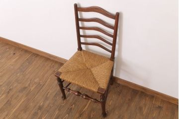 アンティーク家具　イギリス製　アンティーク　ペーパーコードチェア(2)