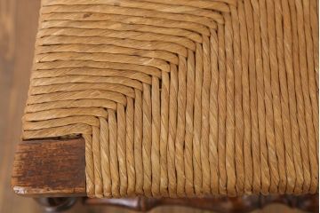 アンティーク家具　イギリス製　アンティーク　ペーパーコードチェア(2)