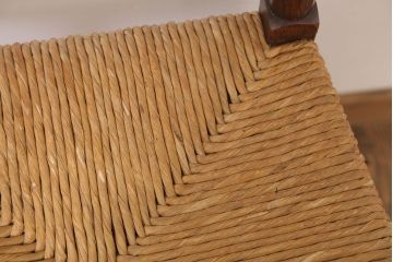 アンティーク家具　イギリス製　アンティーク　ペーパーコードチェア(2)