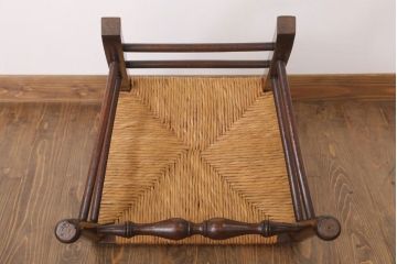 アンティーク家具　イギリス製　アンティーク　ペーパーコードチェア(2)