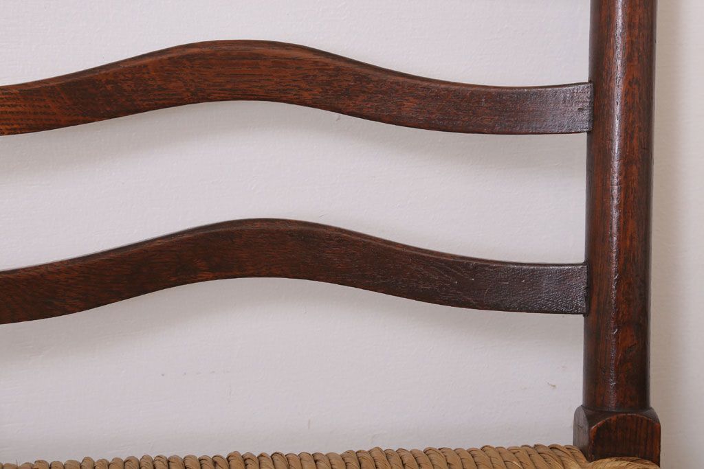 アンティーク家具　イギリス製　アンティーク　ペーパーコードチェア2脚セット