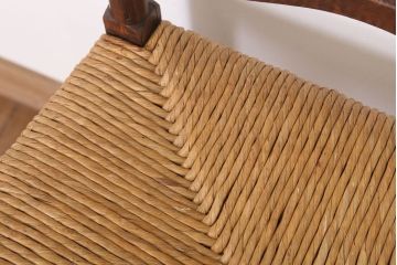 アンティーク家具　イギリス製　アンティーク　ペーパーコードチェア2脚セット