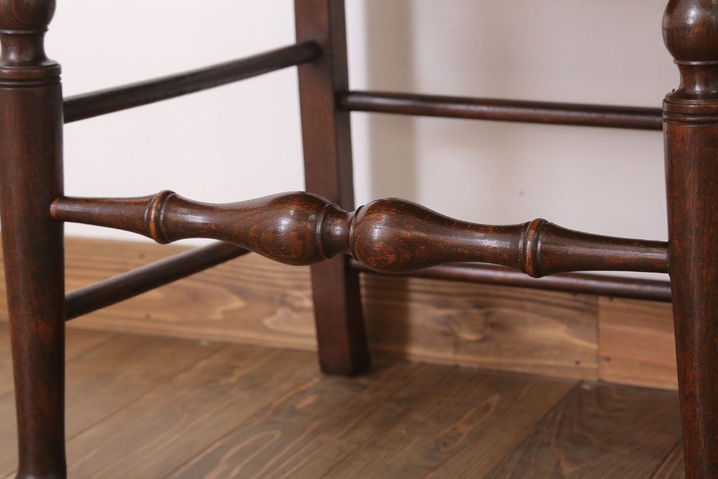 アンティーク家具　イギリス製　アンティーク　ペーパーコードチェア2脚セット