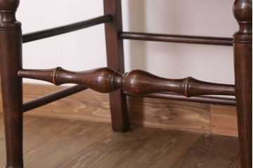 アンティーク家具　イギリス製　アンティーク　ペーパーコードチェア2脚セット