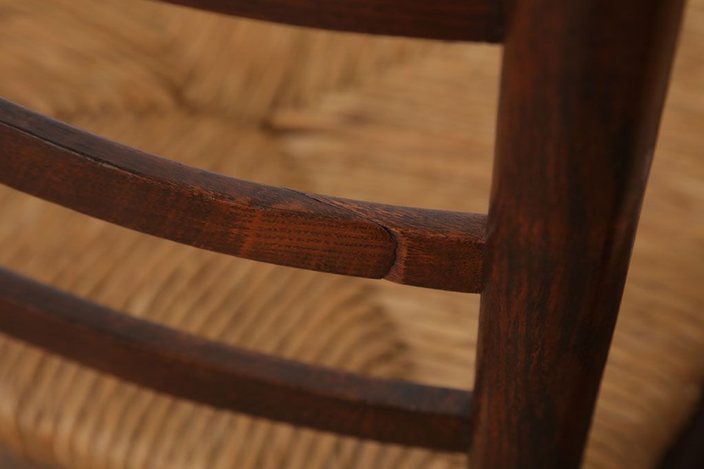 アンティーク家具　イギリス製　アンティーク　ペーパーコードチェア2脚セット