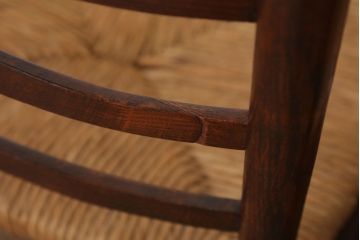 アンティーク家具　イギリス製　アンティーク　ペーパーコードチェア2脚セット