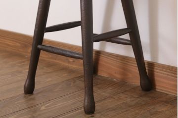 レトロ家具　和製アンティークのレトロな丸スツール