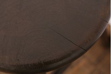 レトロ家具　和製アンティークのレトロな丸スツール