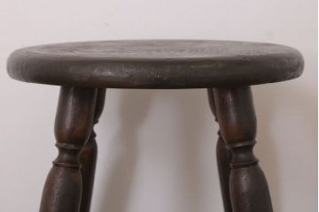 レトロ家具　和製アンティークのレトロな丸スツール