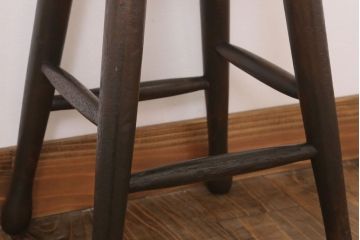レトロ家具　和製アンティークのレトロな丸スツール