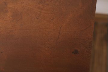 アンティーク雑貨　昭和レトロ　ペイントがかわいい角スツール(ダークグレー)