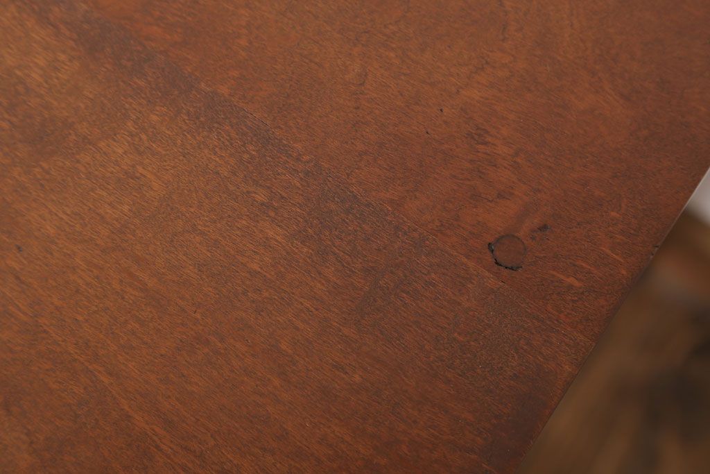 レトロ家具　昭和レトロ　ペイントがかわいい角スツール(ネイビー)