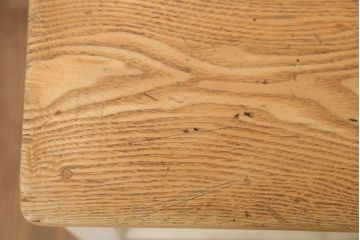 レトロ家具　昭和レトロ　ペイントがかわいい角スツール(アイボリー)