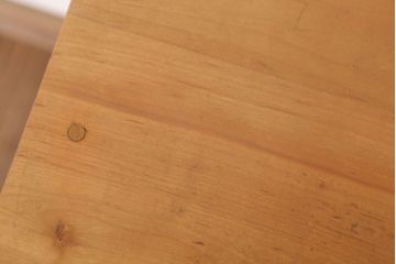 アンティーク雑貨　昭和レトロ　ペイントがかわいい角スツール(オリーブグリーン)(2)