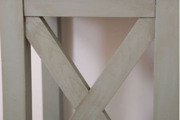 アンティーク雑貨　昭和レトロ　ペイントがかわいい角スツール(オリーブグリーン)(2)