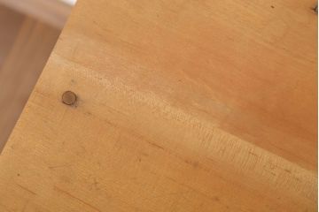 レトロ家具　昭和レトロ　ペイントがかわいい角スツール(くすんだ水色)