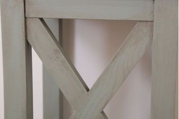 昭和レトロ　ペイントがかわいい角スツール(オリーブグリーン)(1)