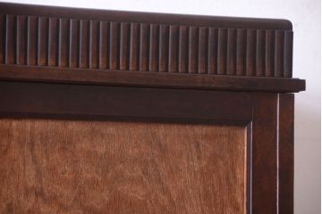 アンティーク家具　大正ロマン　象嵌入り!和製アンティークの鏡付き衣装箪笥