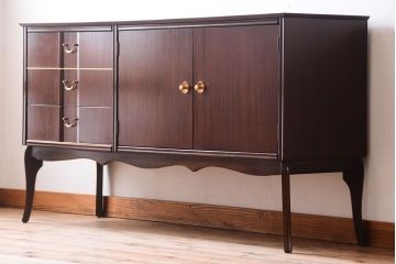 ヴィンテージ家具　マホガニー突板!イギリスビンテージサイドボード(リビングボード)
