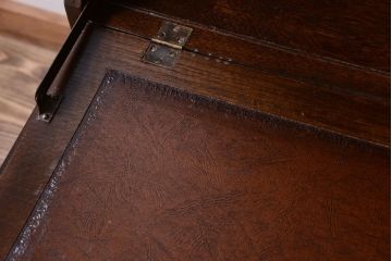 アンティーク雑貨　イギリスアンティーク　上質なオーク材製のビューローブックケース