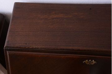 アンティーク雑貨　イギリスアンティーク　上質なオーク材製のビューローブックケース