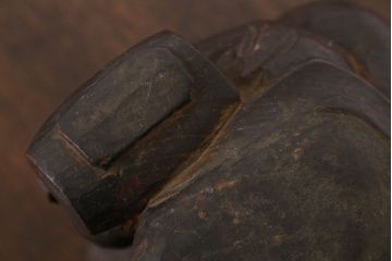 アンティーク雑貨　古民具・骨董　欅材　木彫りの大黒様と恵比寿様の置物