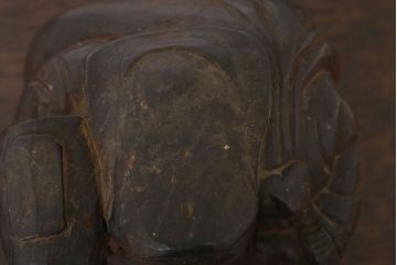 アンティーク雑貨　古民具・骨董　欅材　木彫りの大黒様と恵比寿様の置物