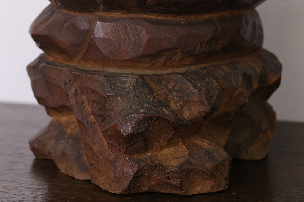 アンティーク雑貨　古民具・骨董　欅材　木彫りの大黒様と恵比寿様の置物