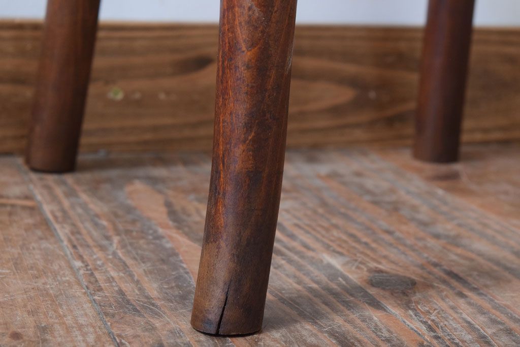 中古　秋田木工　ビンテージ　編座面の上質なチェア2脚セット