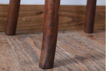 中古　秋田木工　ビンテージ　編座面の上質なチェア2脚セット