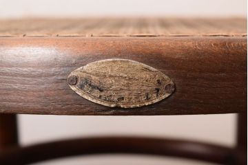 中古　秋田木工　ビンテージ　編座面の上質なチェア2脚セット