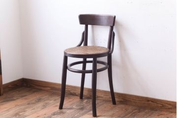 中古　秋田木工　ビンテージ　編座面の上質なチェア
