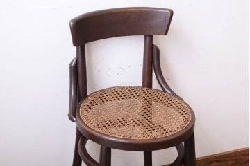 中古　秋田木工　ビンテージ　編座面の上質なチェア